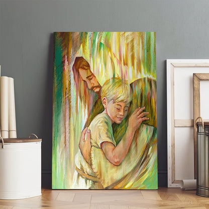 Jesus And A Child Picture - He Hears Me Canvas Wall Art - Christian Wall Decor