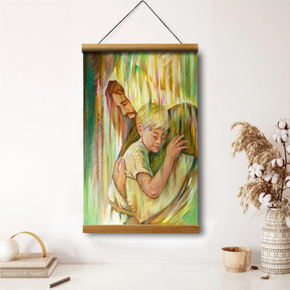 Jesus And A Child Picture - He Hears Me Hanging Canvas Wall Art - Christian Wall Decor - Religious Canvas