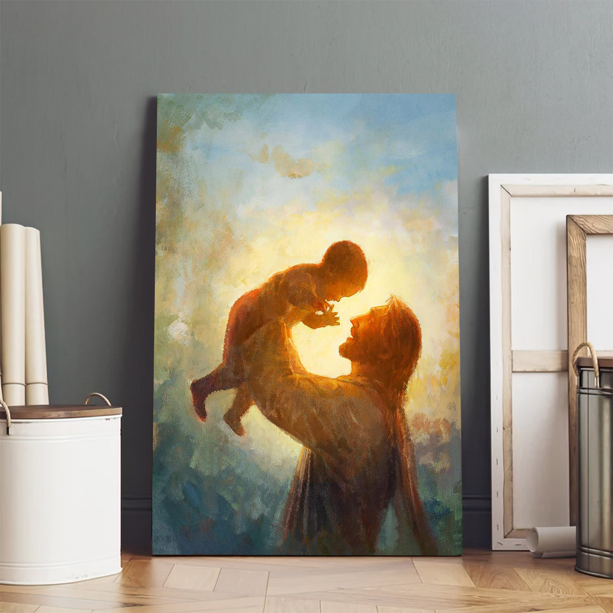 Jesus And A Child Picture - Heaven's Gift Canvas Wall Art - Christian Wall Decor