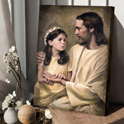Jesus And A Child Picture - In His Hands Canvas Wall Art - Christian Wall Decor