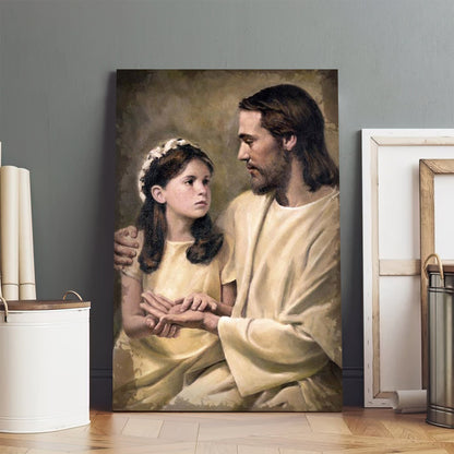 Jesus And A Child Picture - In His Hands Canvas Wall Art - Christian Wall Decor