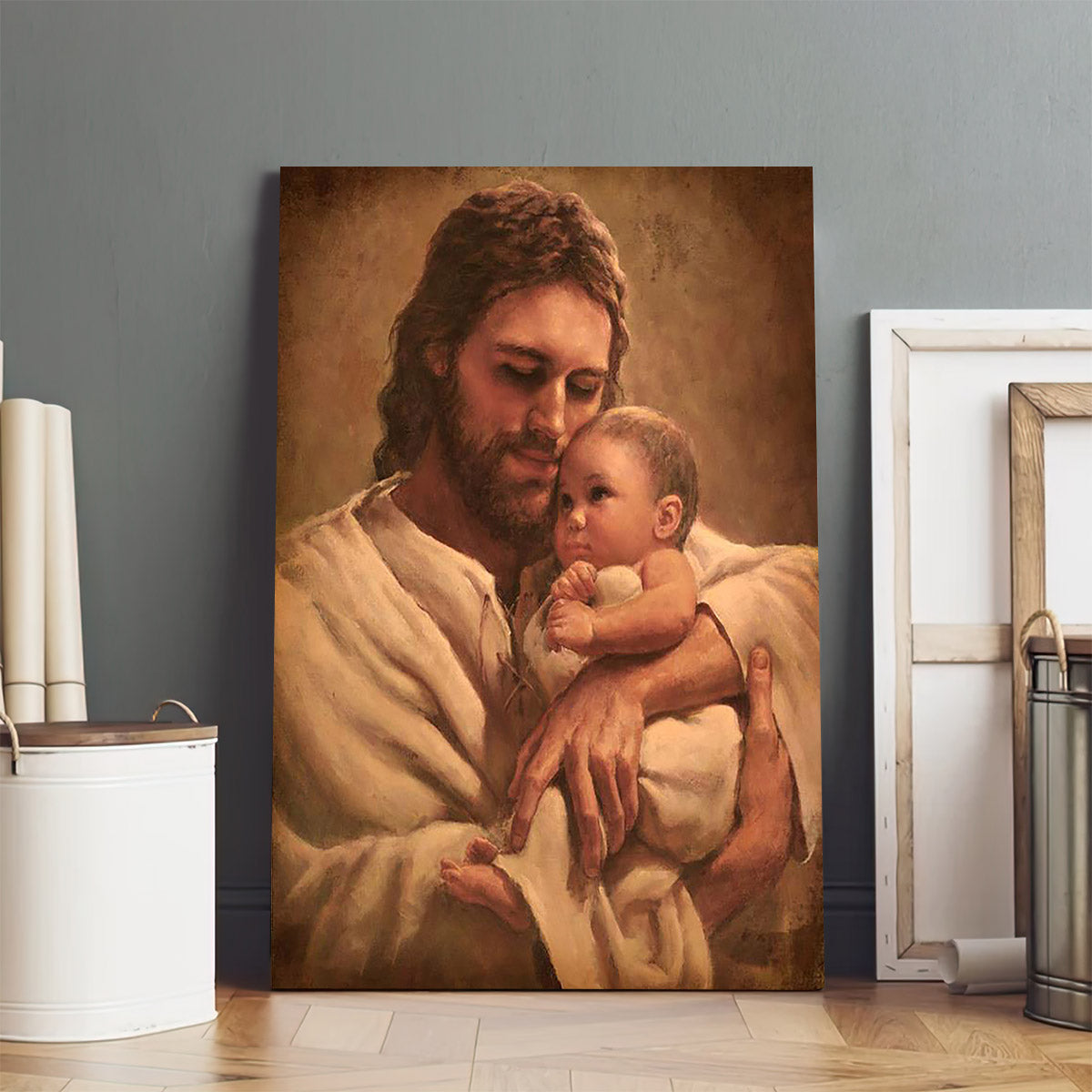 Jesus And A Child Picture - In The Arms Of His Love Canvas Wall Art - Christian Wall Decor
