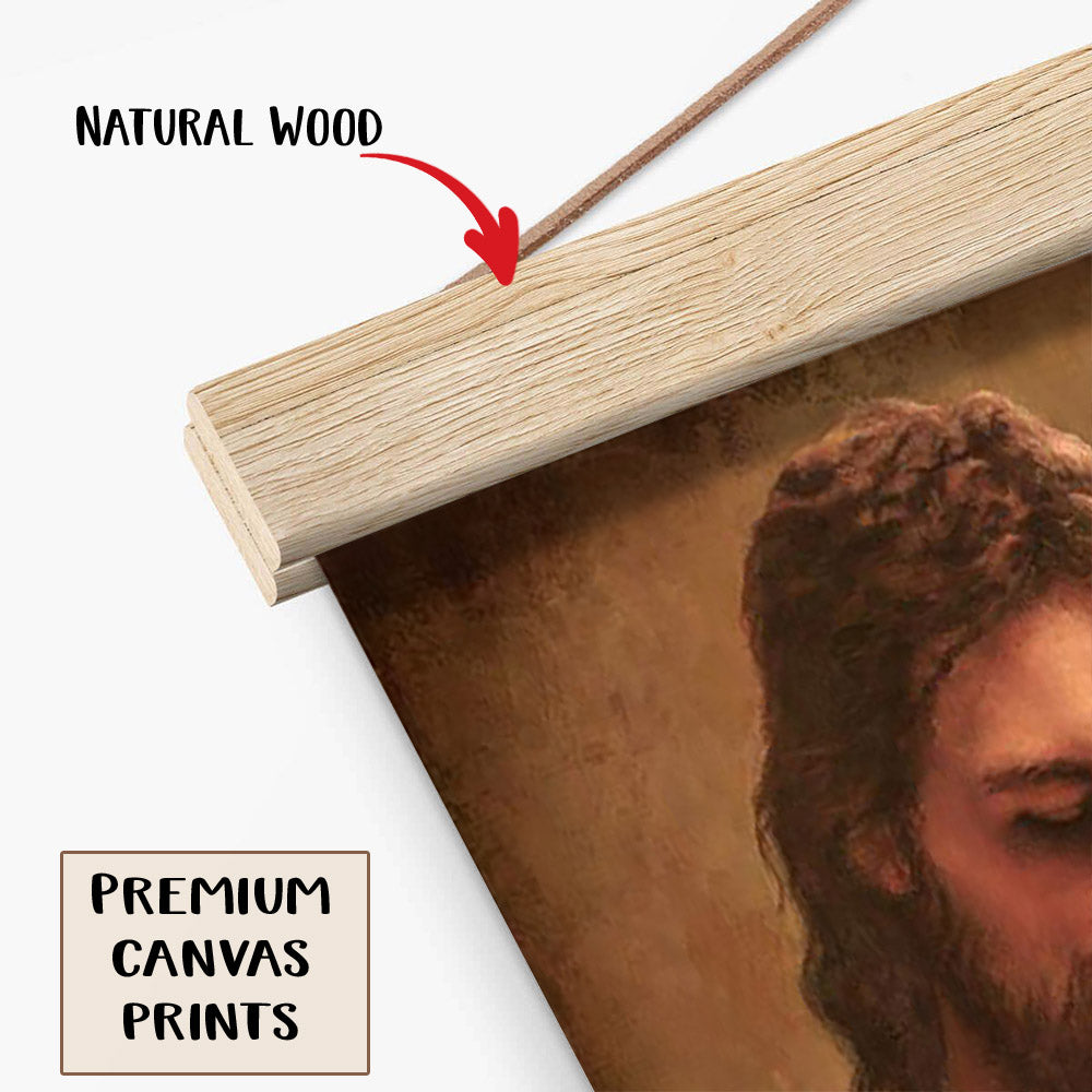 Jesus And A Child Picture - In The Arms Of His Love Hanging Canvas Wall Art - Christian Wall Decor - Religious Canvas