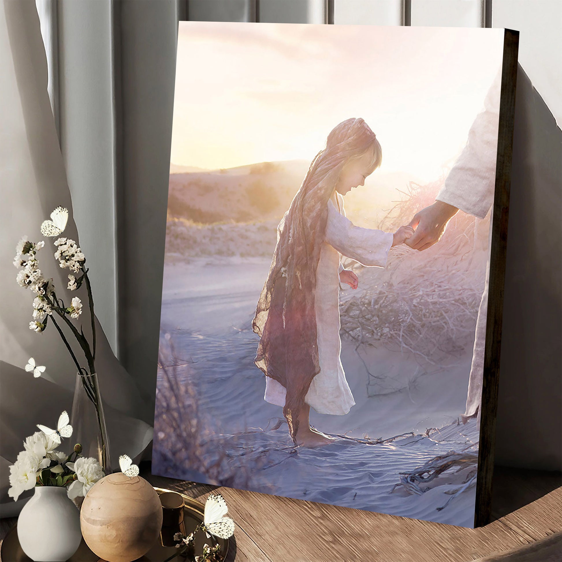 Jesus And A Child Picture - Joy Canvas Wall Art - Christian Wall Decor