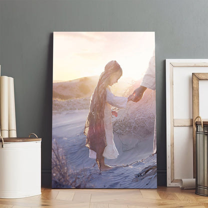 Jesus And A Child Picture - Joy Canvas Wall Art - Christian Wall Decor