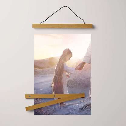 Jesus And A Child Picture - Joy Hanging Canvas Wall Art - Christian Wall Decor - Religious Canvas