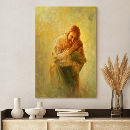 Jesus And A Child Picture - Like Unto A Child Canvas Wall Art - Christian Wall Decor