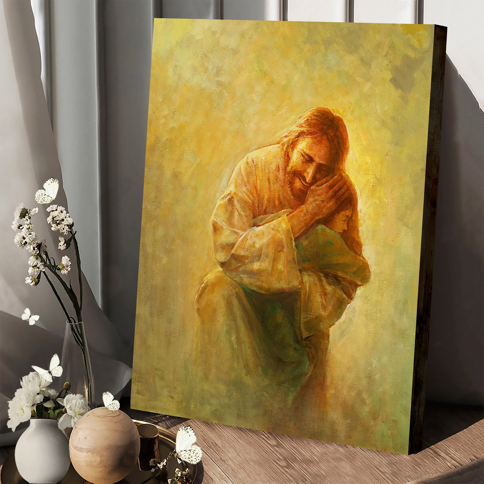 Jesus And A Child Picture - Like Unto A Child Canvas Wall Art - Christian Wall Decor