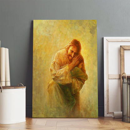 Jesus And A Child Picture - Like Unto A Child Canvas Wall Art - Christian Wall Decor