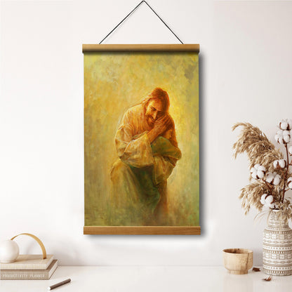 Jesus And A Child Picture - Like Unto A Child Hanging Canvas Wall Art - Christian Wall Decor - Religious Canvas