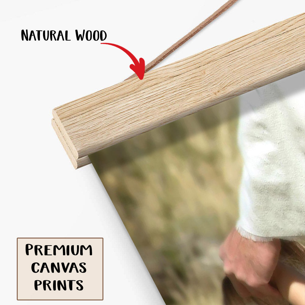 Jesus And A Child Picture - Look Up To Me Hanging Canvas Wall Art - Christian Wall Decor - Religious Canvas