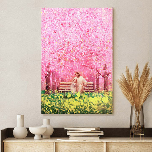 Jesus And A Child Picture - My Savior, My Friend Canvas Wall Art - Christian Wall Decor