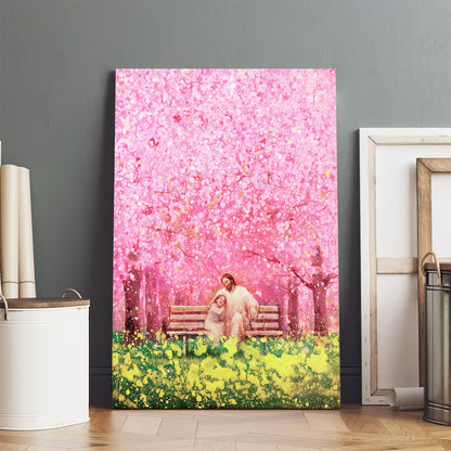 Jesus And A Child Picture - My Savior, My Friend Canvas Wall Art - Christian Wall Decor