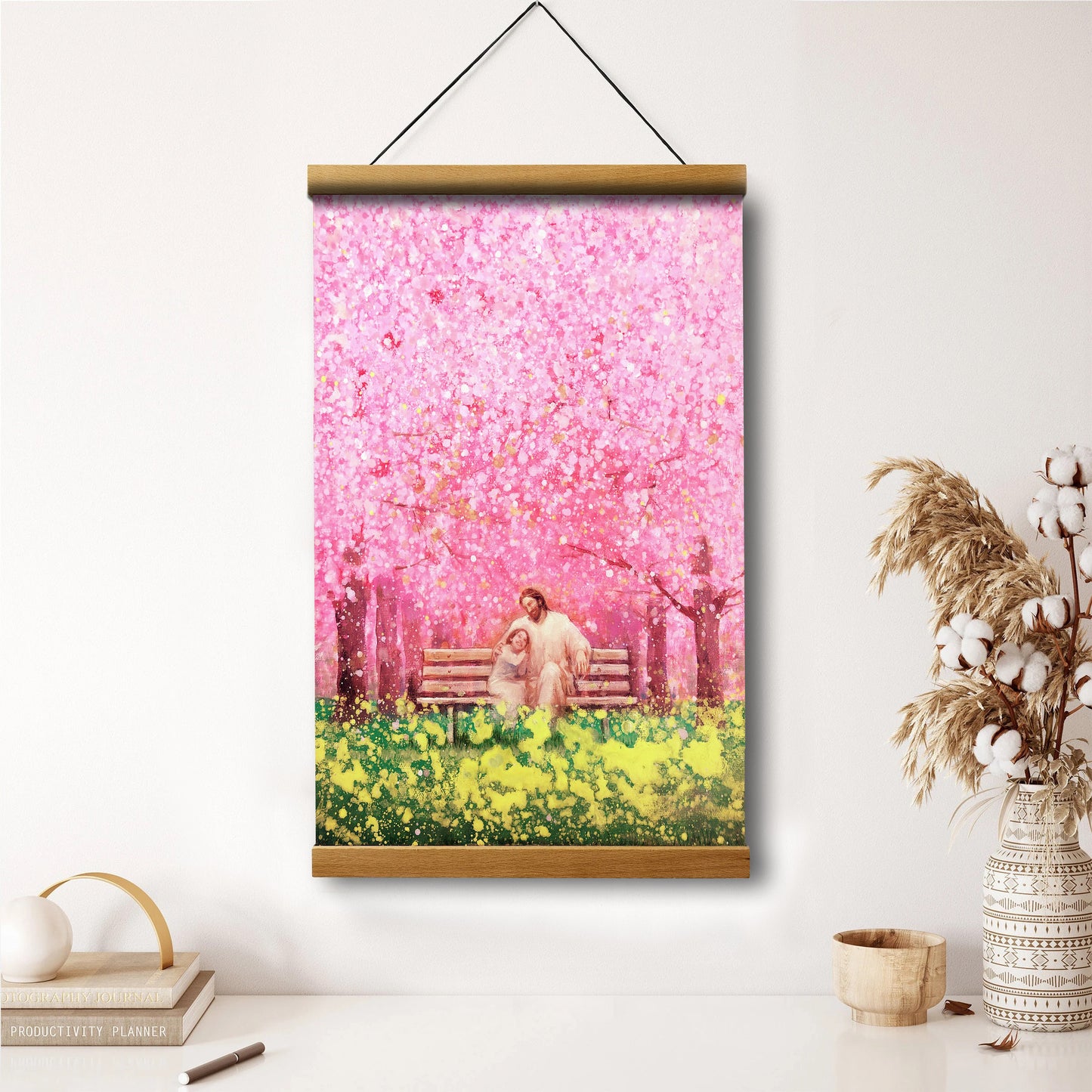 Jesus And A Child Picture - My Savior, My Friend Hanging Canvas Wall Art - Christian Wall Decor - Religious Canvas