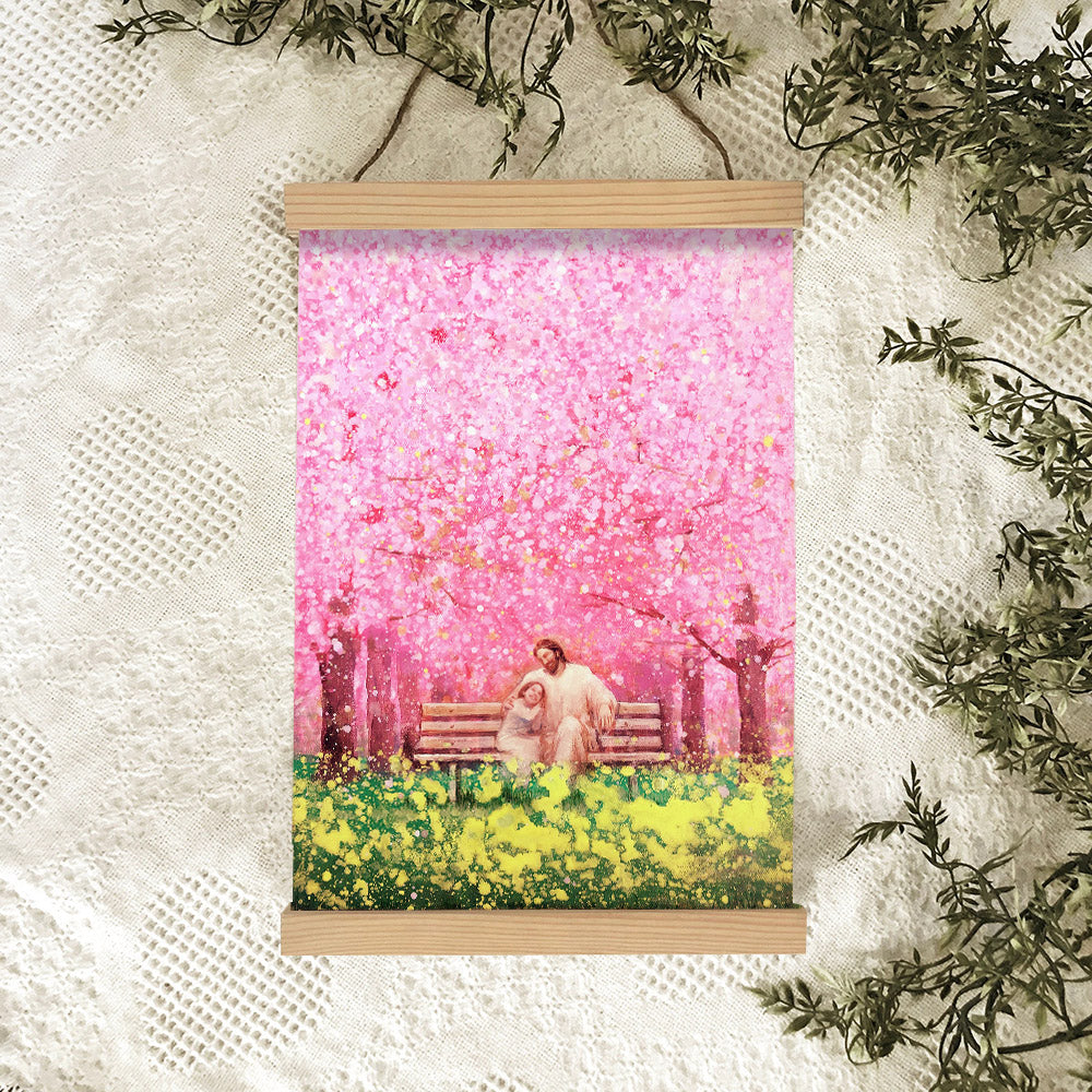 Jesus And A Child Picture - My Savior, My Friend Hanging Canvas Wall Art - Christian Wall Decor - Religious Canvas