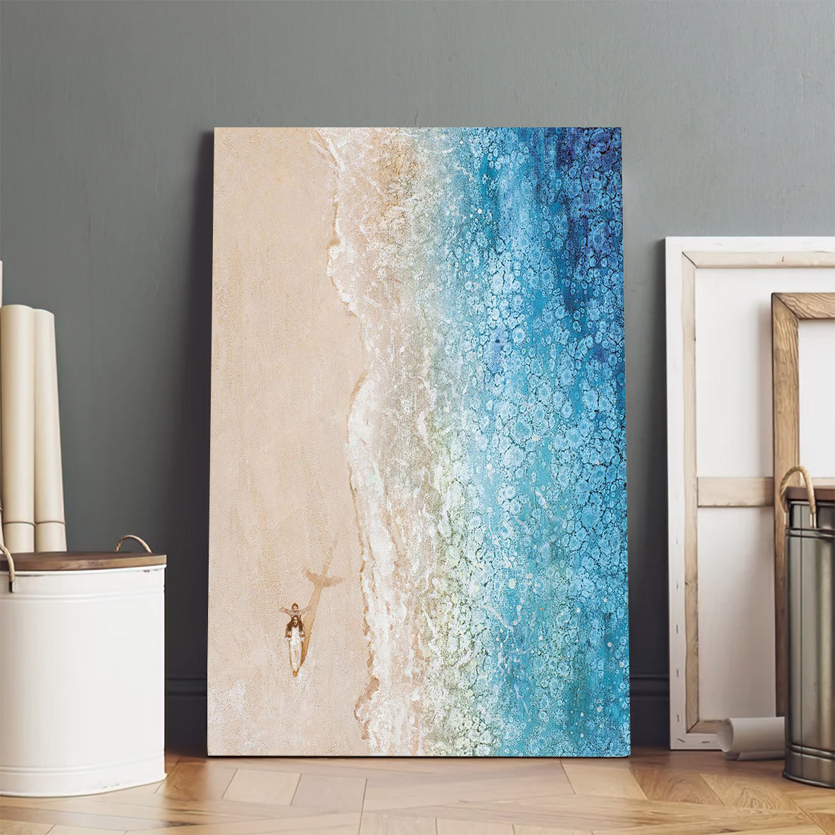 Jesus And A Child Picture - Rising Higher Canvas Wall Art - Christian Wall Decor