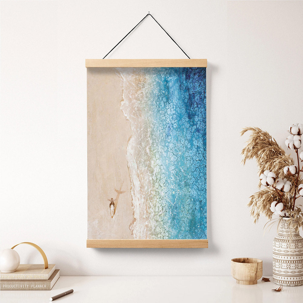 Jesus And A Child Picture - Rising Higher Hanging Canvas Wall Art - Christian Wall Decor - Religious Canvas