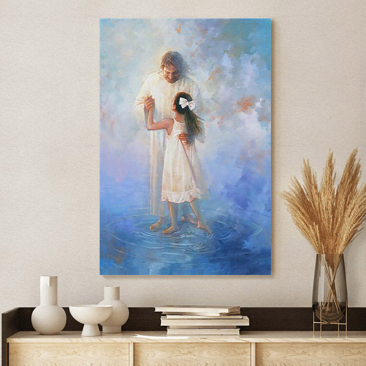 Jesus And A Child Picture - The Dance Canvas Wall Art - Christian Wall Decor