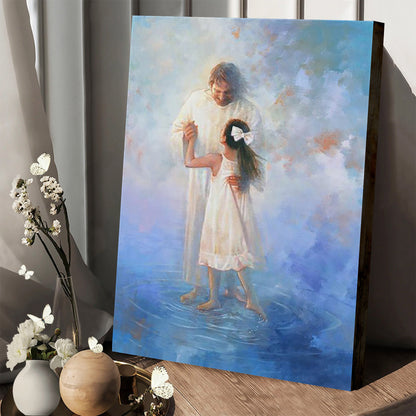 Jesus And A Child Picture - The Dance Canvas Wall Art - Christian Wall Decor