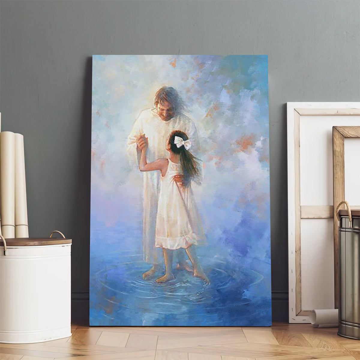 Jesus And A Child Picture - The Dance Canvas Wall Art - Christian Wall Decor