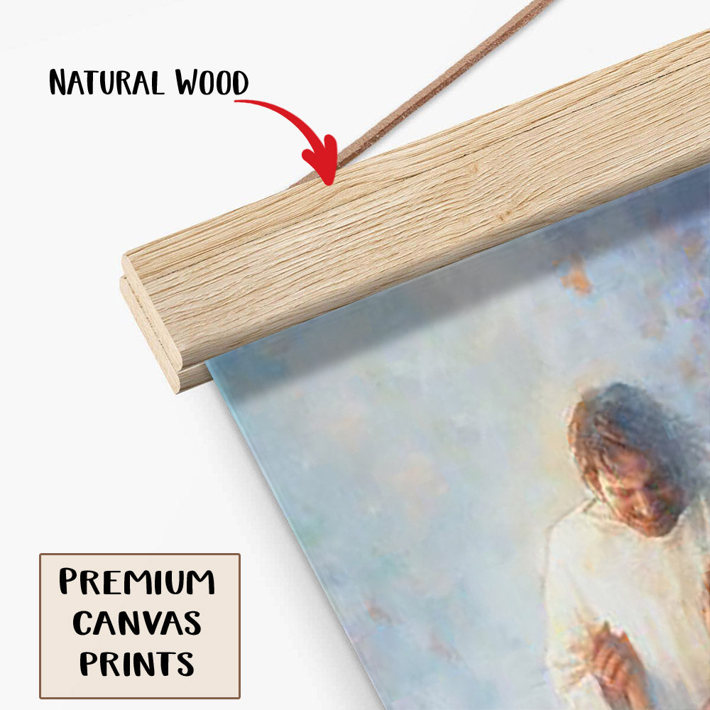 Jesus And A Child Picture - The Dance Hanging Canvas Wall Art - Christian Wall Decor - Religious Canvas