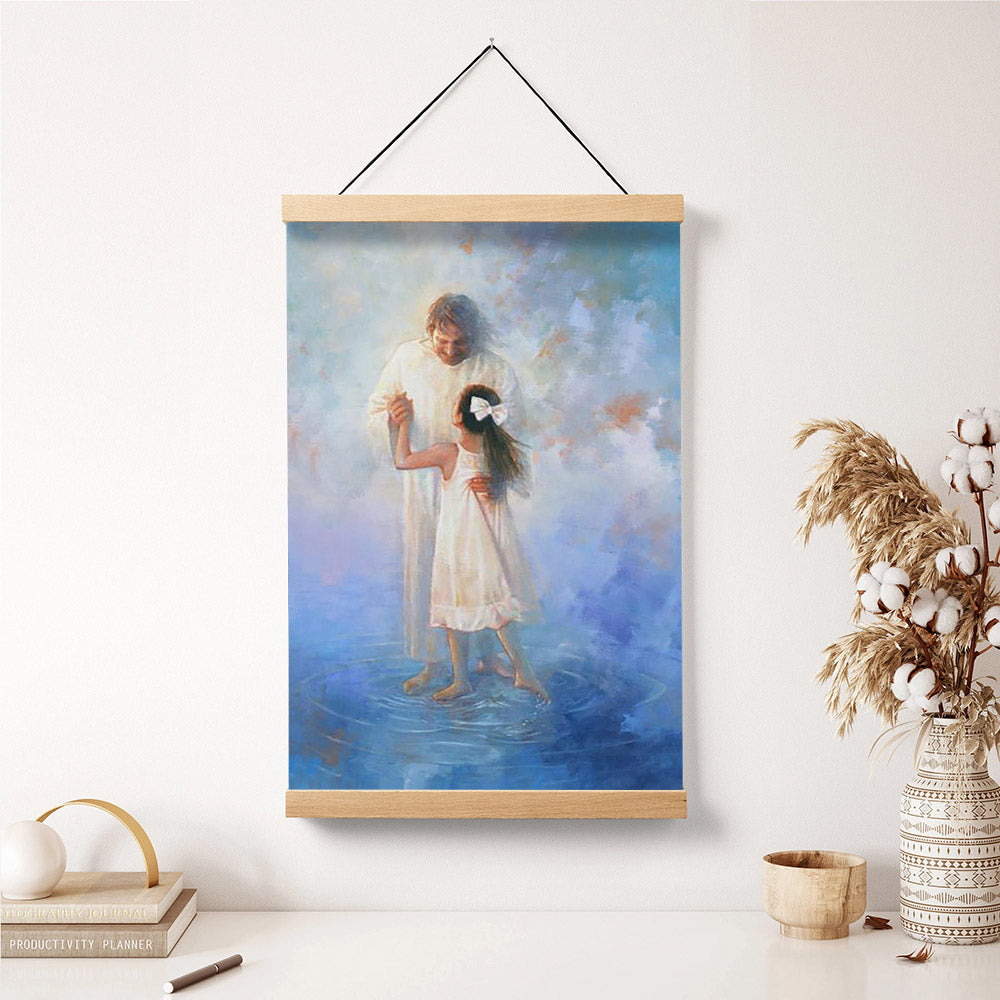 Jesus And A Child Picture - The Dance Hanging Canvas Wall Art - Christian Wall Decor - Religious Canvas