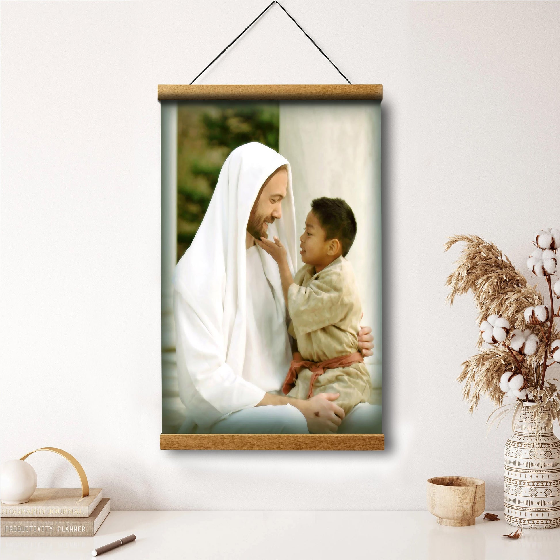 Jesus And A Child Picture - The Love Of A Child Hanging Canvas Wall Art - Christian Wall Decor - Religious Canvas