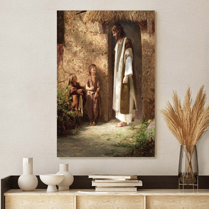 Jesus And A Child Picture - True Disciples Canvas Wall Art - Christian Wall Decor