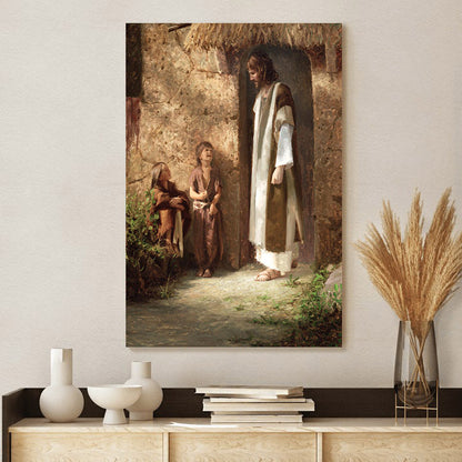 Jesus And A Child Picture - True Disciples Canvas Wall Art - Christian Wall Decor