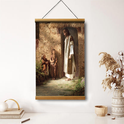Jesus And A Child Picture - True Disciples Hanging Canvas Wall Art - Christian Wall Decor - Religious Canvas