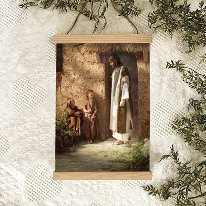 Jesus And A Child Picture - True Disciples Hanging Canvas Wall Art - Christian Wall Decor - Religious Canvas