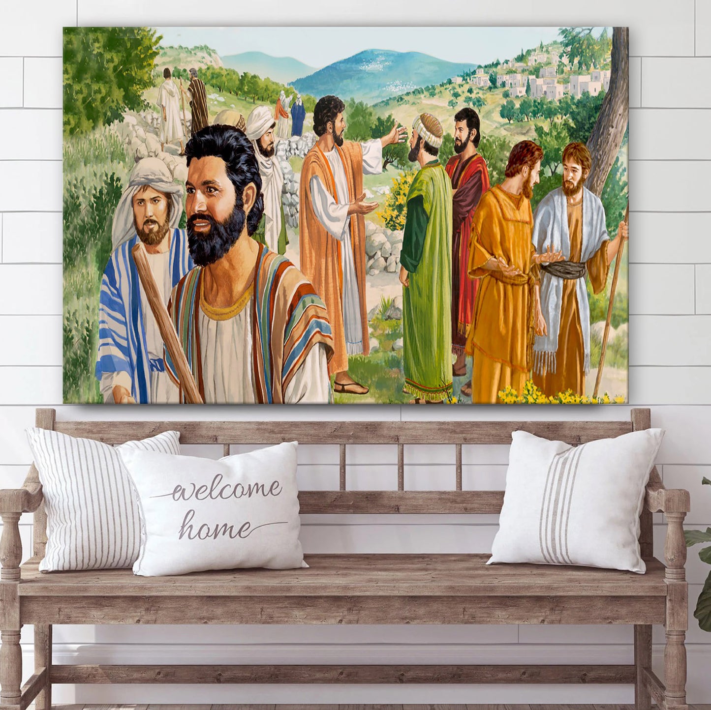 Jesus And Apostles 1 - Jesus Canvas Wall Art - Christian Wall Art