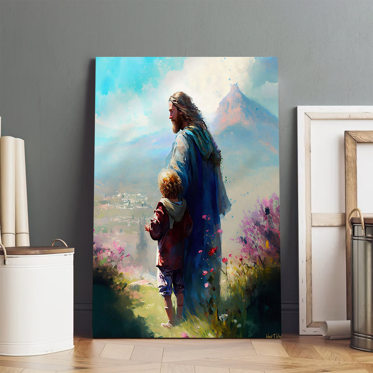 Jesus And Boy - Jesus Canvas Art - Christian Wall Art