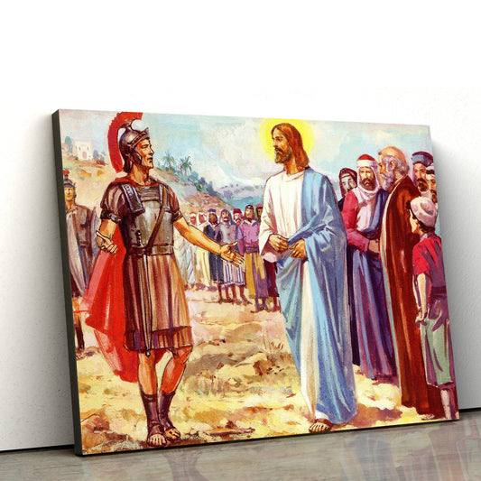Jesus And Centurion Catholic Picture - Canvas Pictures - Jesus Canvas Art - Christian Wall Art