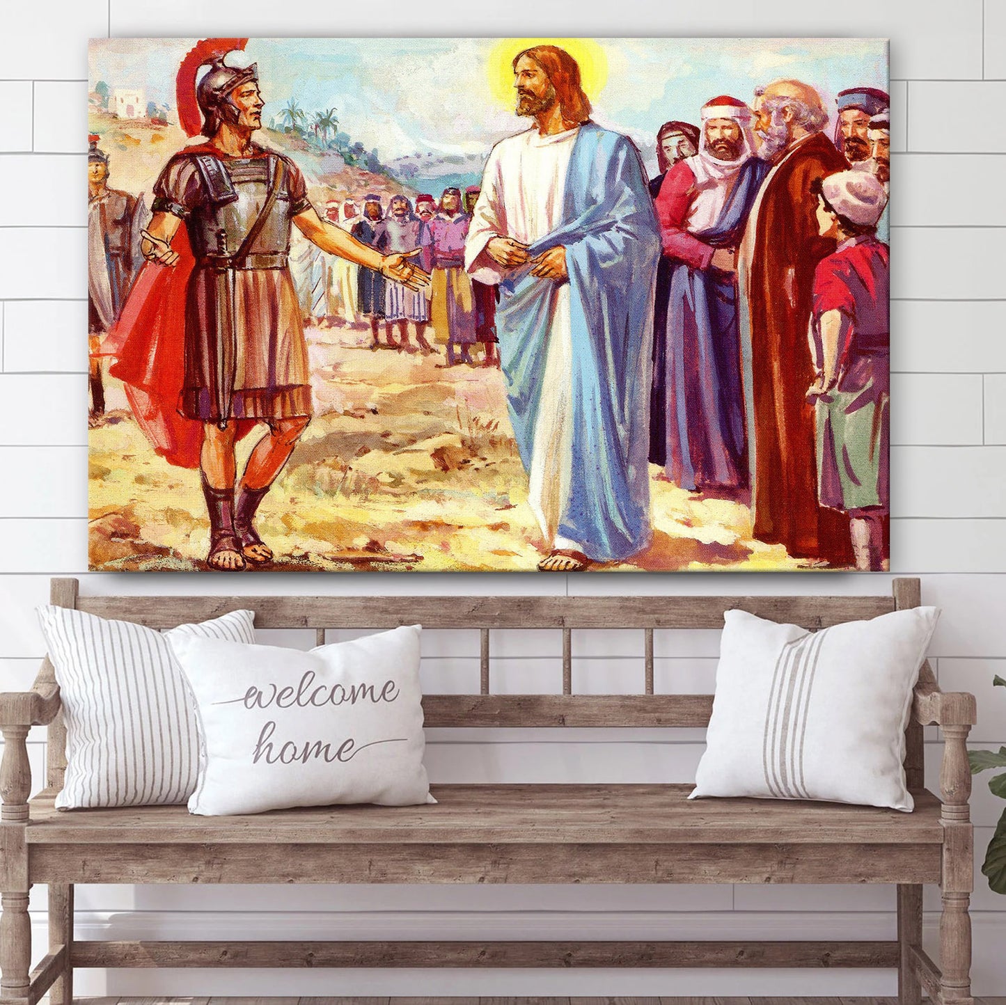 Jesus And Centurion Catholic Picture - Canvas Pictures - Jesus Canvas Art - Christian Wall Art