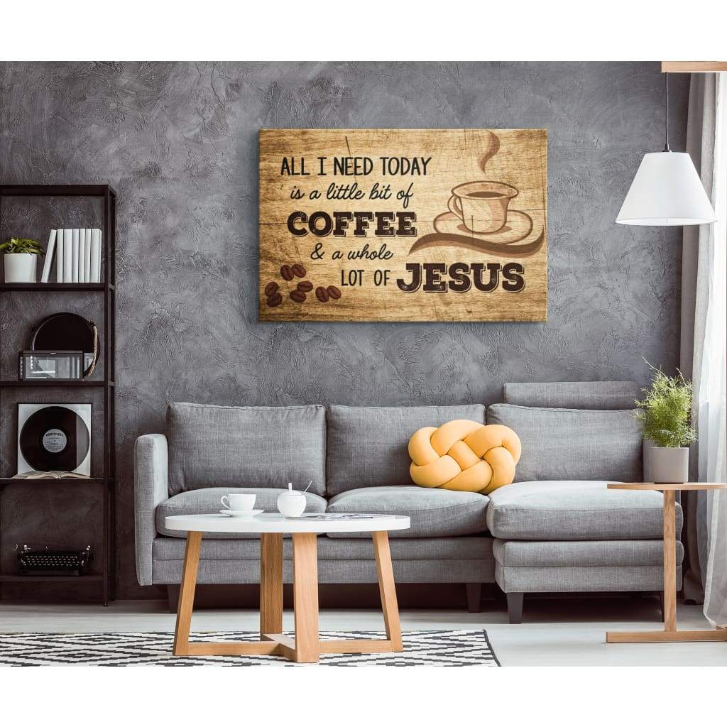 Jesus And Coffee Canvas Wall Art - Christian Wall Art Decor - Religious Wall Decor