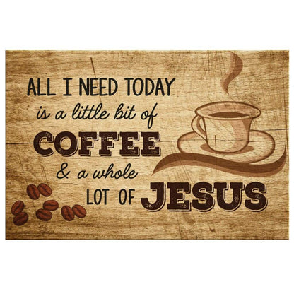 Jesus And Coffee Canvas Wall Art - Christian Wall Art Decor - Religious Wall Decor