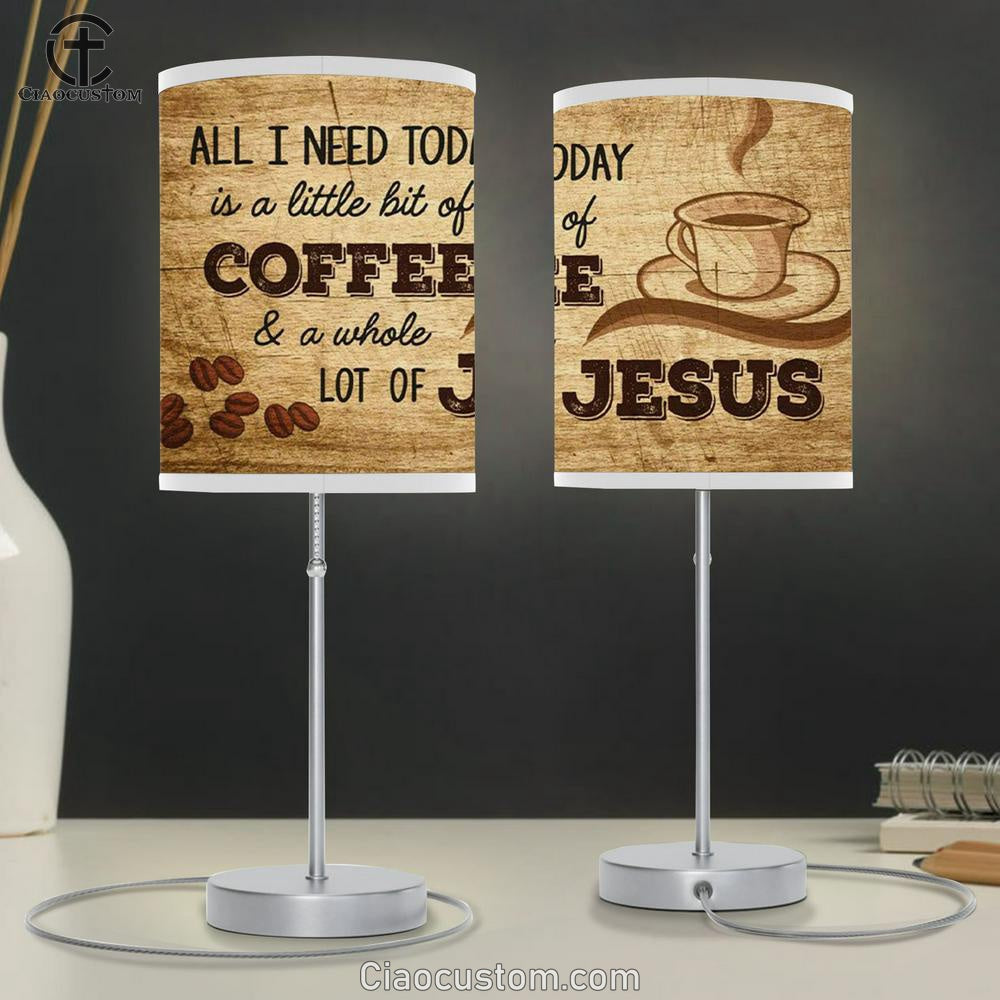 Jesus And Coffee Table Lamp For Bedroom - Christian Lamp Art Decor - Christian Room Decor