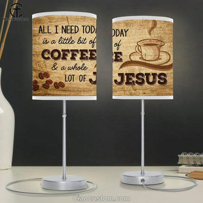 Jesus And Coffee Table Lamp For Bedroom - Christian Lamp Art Decor - Christian Room Decor