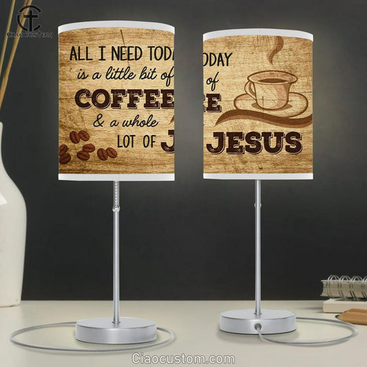 Jesus And Coffee Table Lamp For Bedroom - Christian Lamp Art Decor - Christian Room Decor