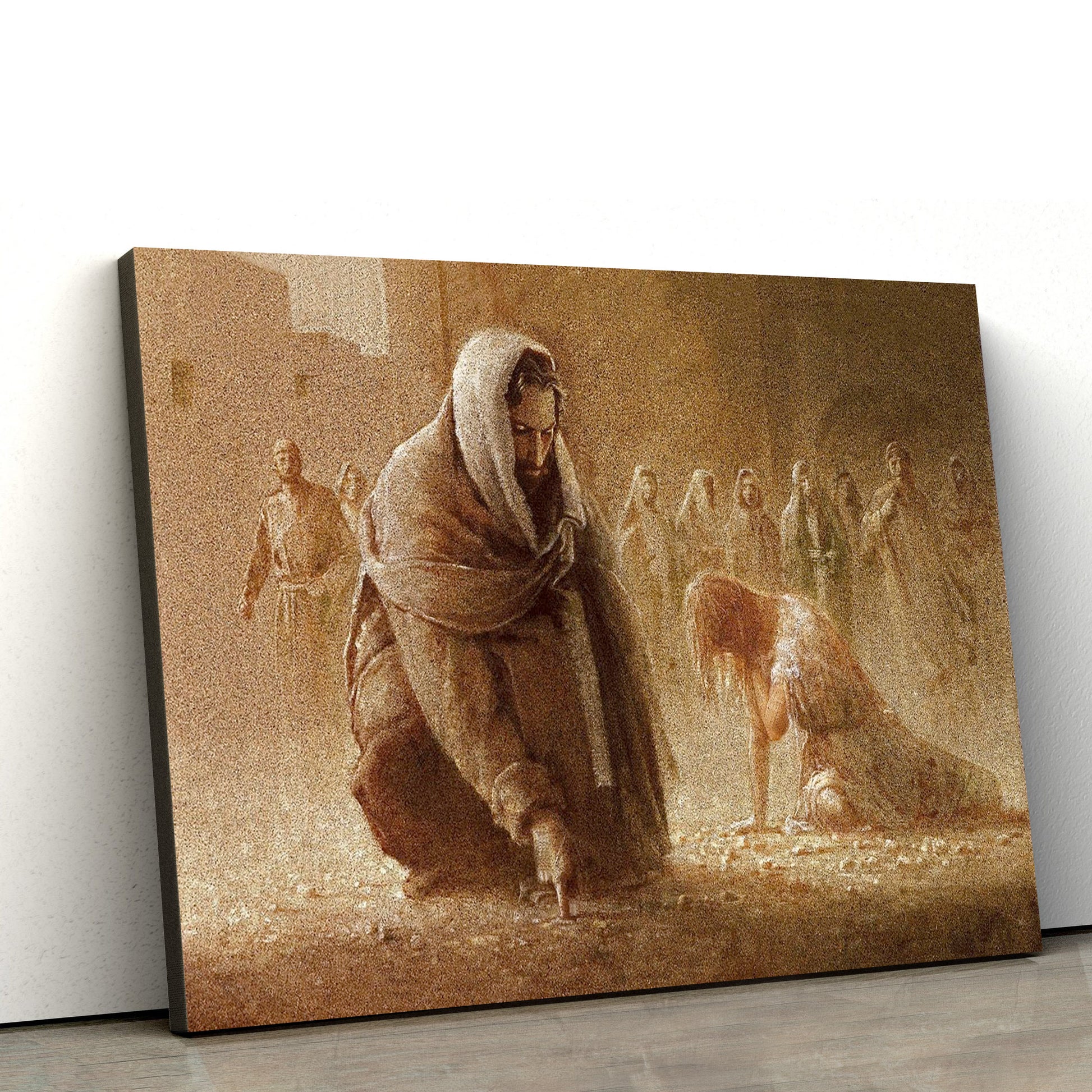 Jesus And Forgive - Jesus Canvas Wall Art - Christian Wall Art