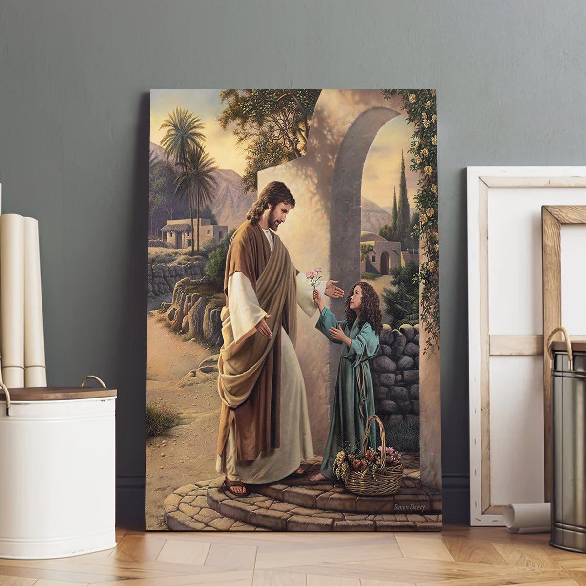 Jesus And Girl Canvas Picture - Jesus Christ Canvas Art - Christian Wall Canvas