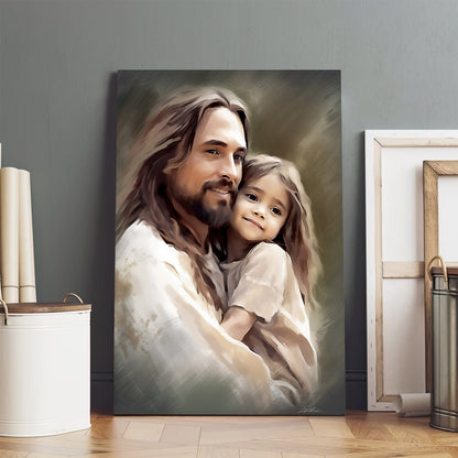 Jesus And His Daughter 1 - Canvas Pictures - Jesus Christ Canvas - Christian Wall Art