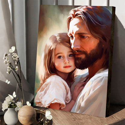 Jesus And His Daughter 2 - Canvas Pictures - Jesus Christ Canvas - Christian Wall Art