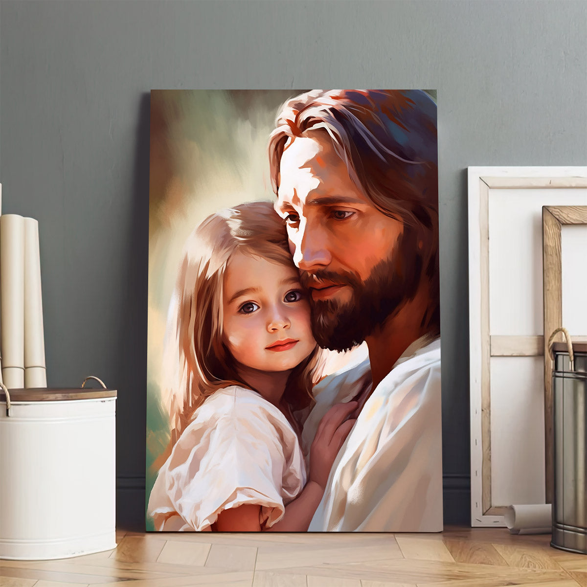 Jesus And His Daughter 2 - Canvas Pictures - Jesus Christ Canvas - Christian Wall Art