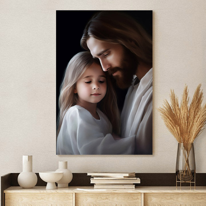 Jesus And His Daughter 3 - Canvas Pictures - Jesus Christ Canvas - Christian Wall Art