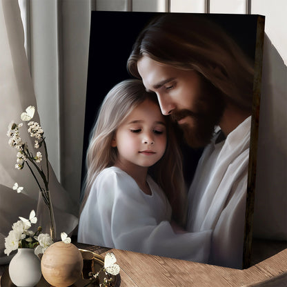 Jesus And His Daughter 3 - Canvas Pictures - Jesus Christ Canvas - Christian Wall Art