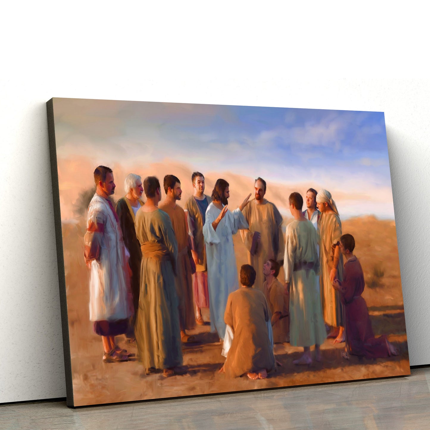 Jesus And His Disciples - Jesus Canvas Wall Art - Christian Wall Art