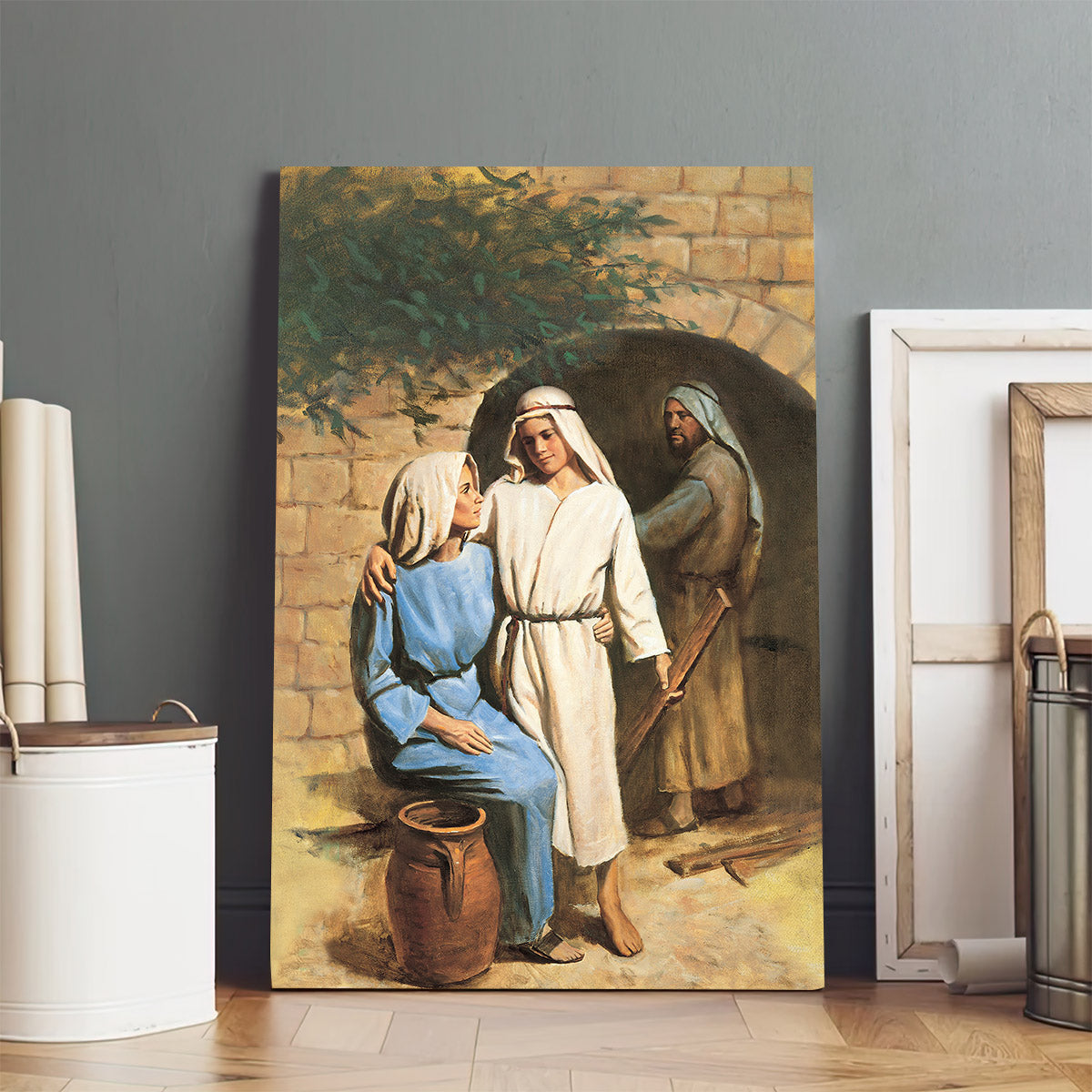 Jesus And His Mother Canvas Pictures - Religious Wall Art Canvas - Christian Paintings For Home