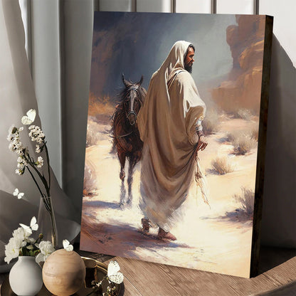 Jesus And Horse Canvas Wall Art - Jesus Christ Canvas - Christian Wall Art